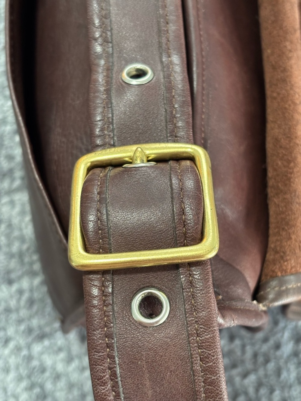 Coach Classic Leather Crossbody Bag - Dark Brown Vintage - Picture 10 of 13